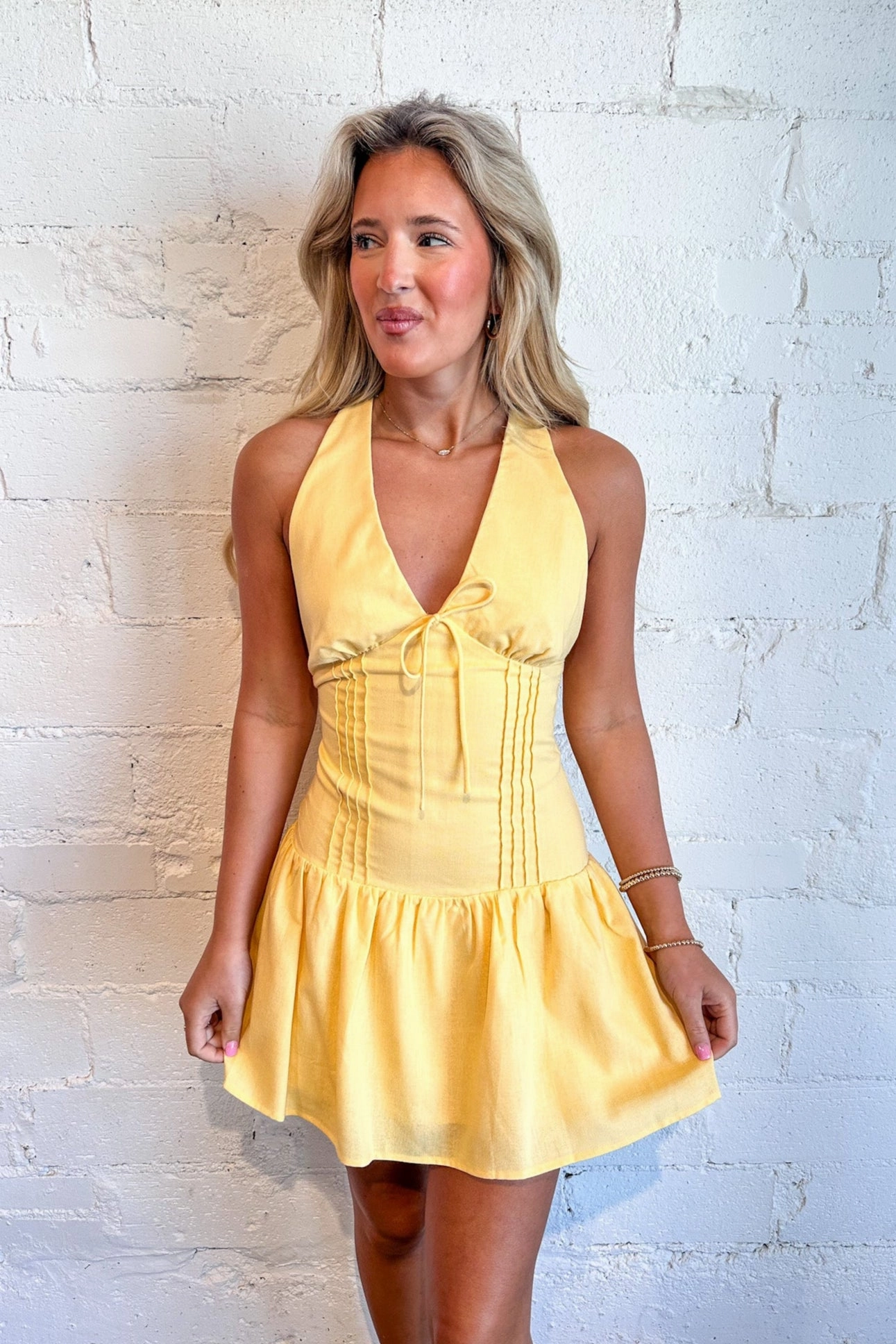 Sunlit Bloom Dress Fitted waist Essential Style