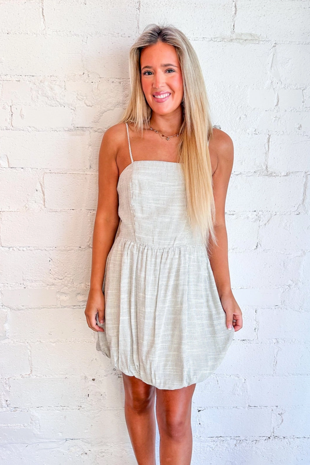 Clean Aesthetic Resort Ready Pin Stripe Dress