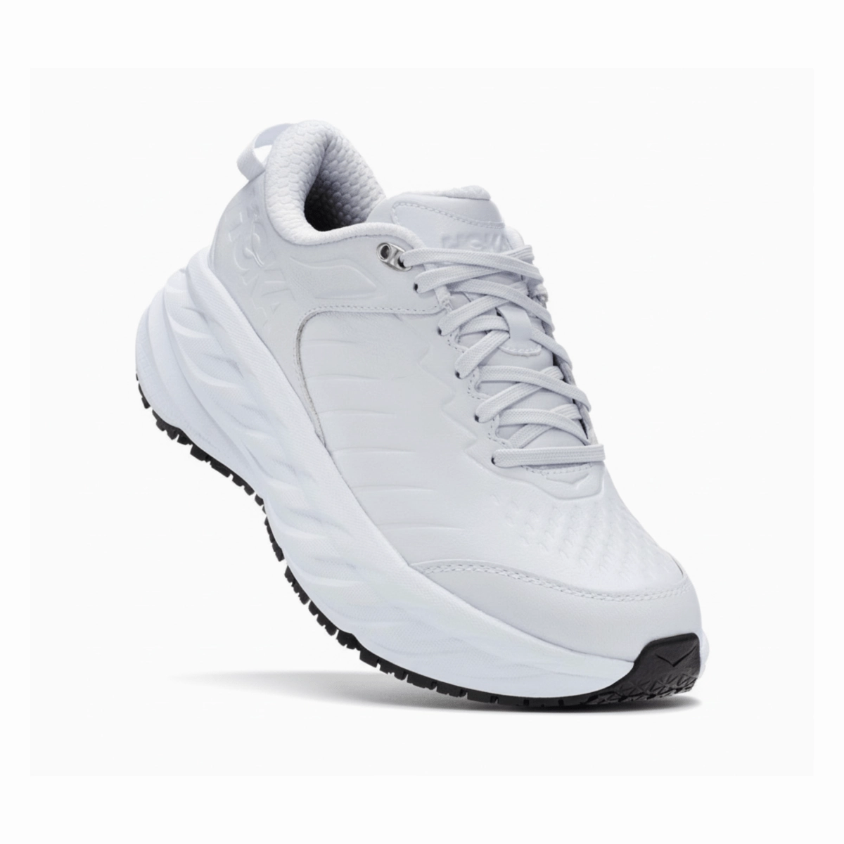 Hoka One One Women's Bondi SR White Ultra Cushioned Heel Tough Rubber