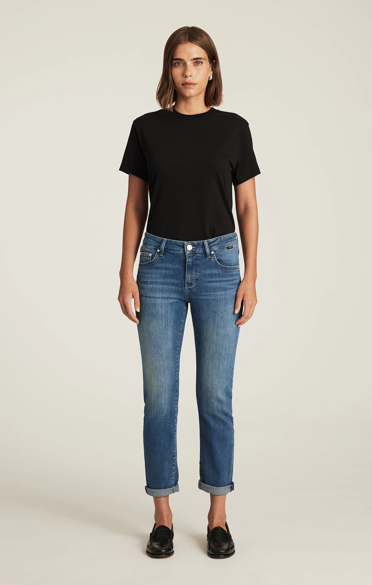 EMMA SLIM BOYFRIEND IN USED BRUSHED TRIBECA Unisex Outfit Stretch Classic Gym Ready