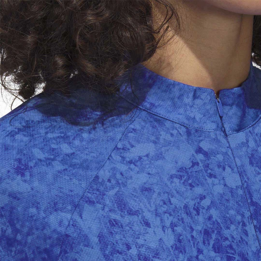 adidas - Women's Ultimate365 Tour Long Sleeve Printed 1/4 Zip Polo (HT1230) Slim Fit Styles Sustainable Material