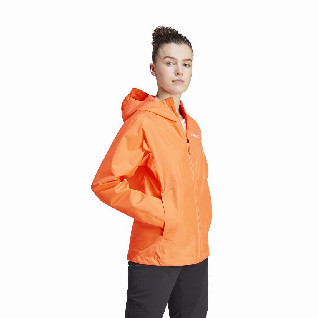 Abrasion Resistant Edging snap closure adidas - Women's Terrex 2.5 Layer RAIN.RDY Jacket (IK5675)