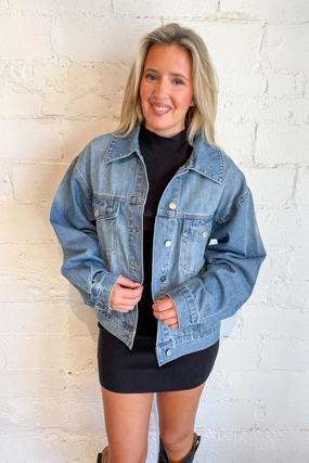 Eco Conscious Dye Process Everyday Denim Jacket