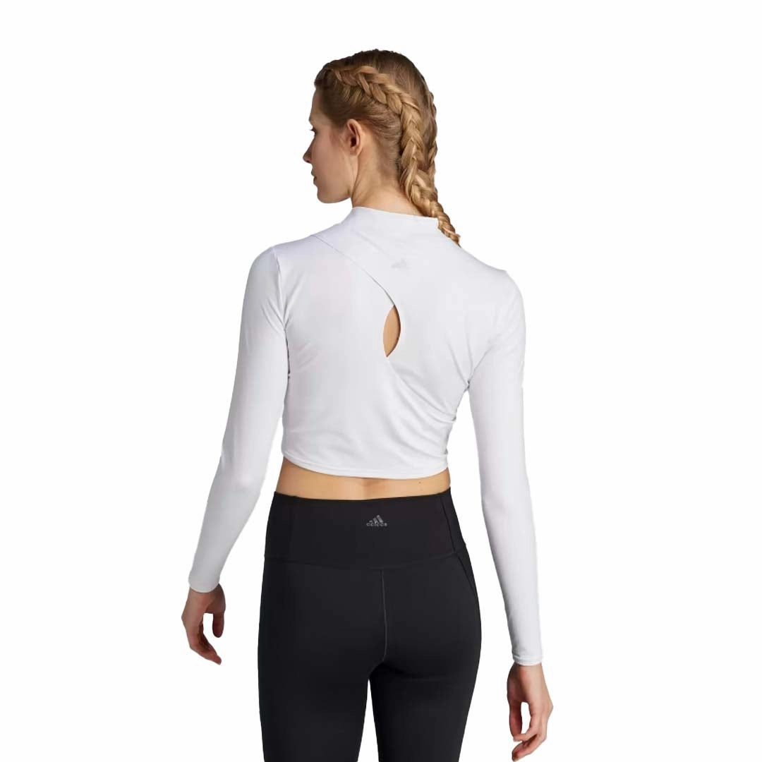 Microfiber texture NoiseFreeMaterial adidas - Women's Yoga Studio Long Sleeve T-Shirt (HY9239)