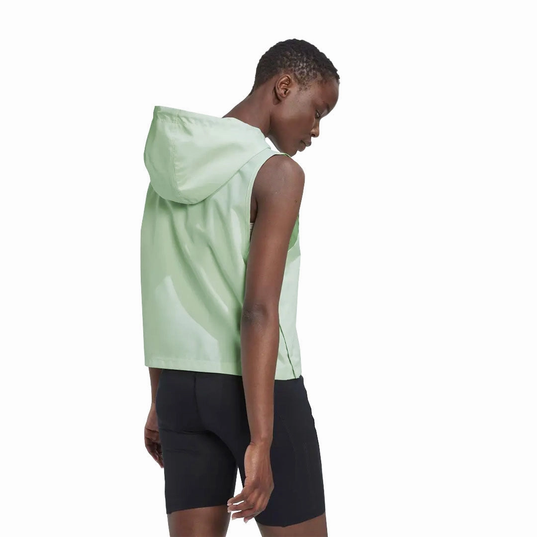 adidas - Women's Parley Run For The Oceans Hooded Vest (HT3405) Articulated Elbows Easy Care Material
