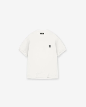 Represent X Belstaff Patch T-Shirt - Flat White Non Restrictive Fit Comfy Look Wear