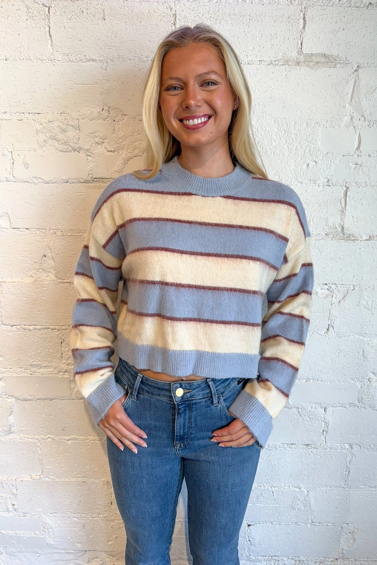 Seam Free Edges Colorfast Technology Stripe Hype Sweater