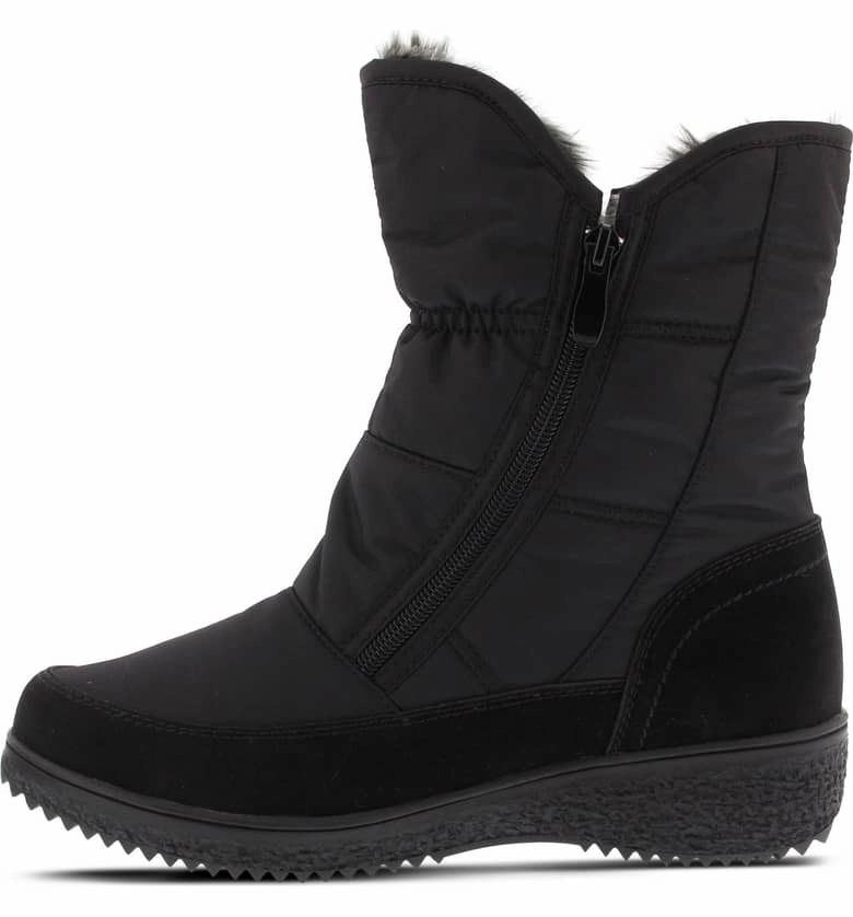 Spring Step Women's Ernestina Waterproof Black Fabric Distressed finish