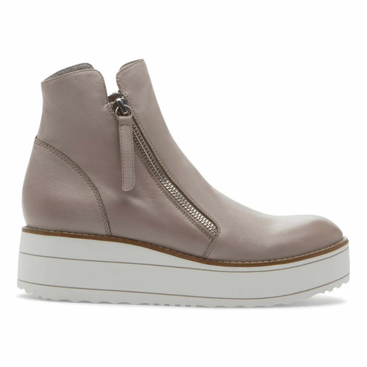 Silent D Women's Nene Misty Grey Leather Snow Day