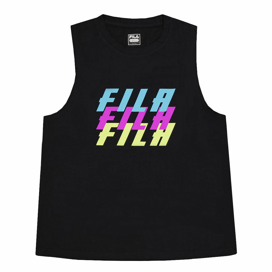 FILA - Women's Kineta Tank Top (SW11B386 001) Reinforced Shoulder Padding DurableOuterShell