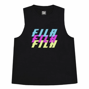FILA - Women's Kineta Tank Top (SW11B386 001) Reinforced Shoulder Padding DurableOuterShell