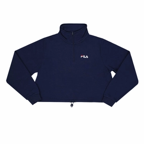 Ventilated Back Bonded Seam Technology FILA - Women's Rylee 1/2 Zip Sweatshirt (LW037998 410)