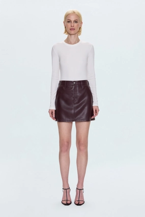 Abi High Rise Mini Skirt - Cabernet On-The-Go Outfit