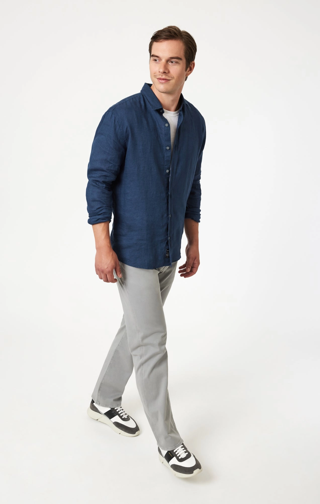 MATT RELAXED STRAIGHT LEG IN STORMY CASUAL TWILL No Wrinkle Light Coverage