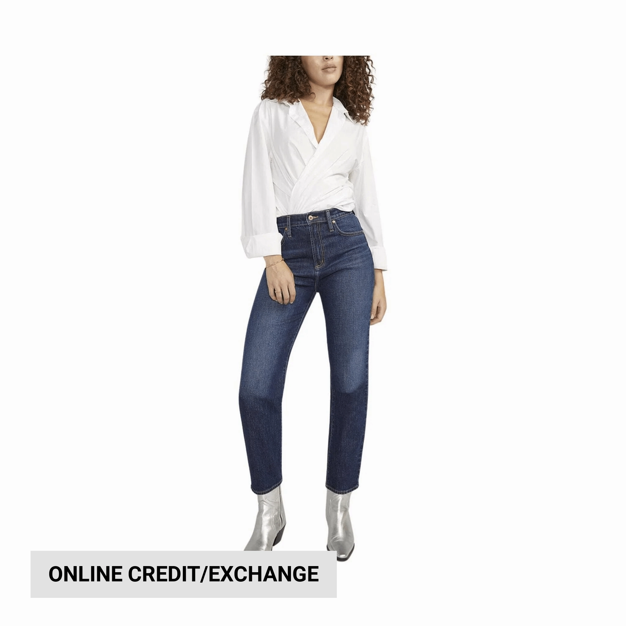 Comfy Streetwear Fan Music Event Brunch Outfit Summer Vibes Versatile Silver Jeans Women's Highly Desirable High Rise Slim Straight Leg Jeans - Indigo