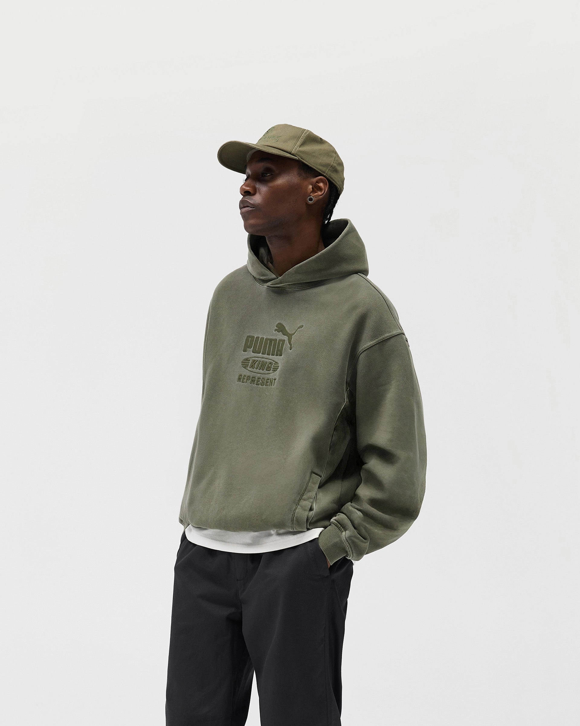 Represent X Puma Graphic Hoodie - Night Pine Organic Cotton Comfy Touch