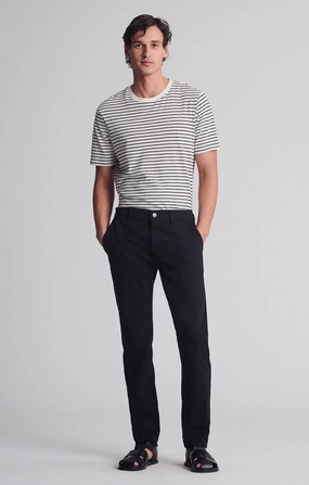 MILTON SLIM STRAIGHT CHINO IN BLACK CASUAL TWILL Casual Style Functional Ease
