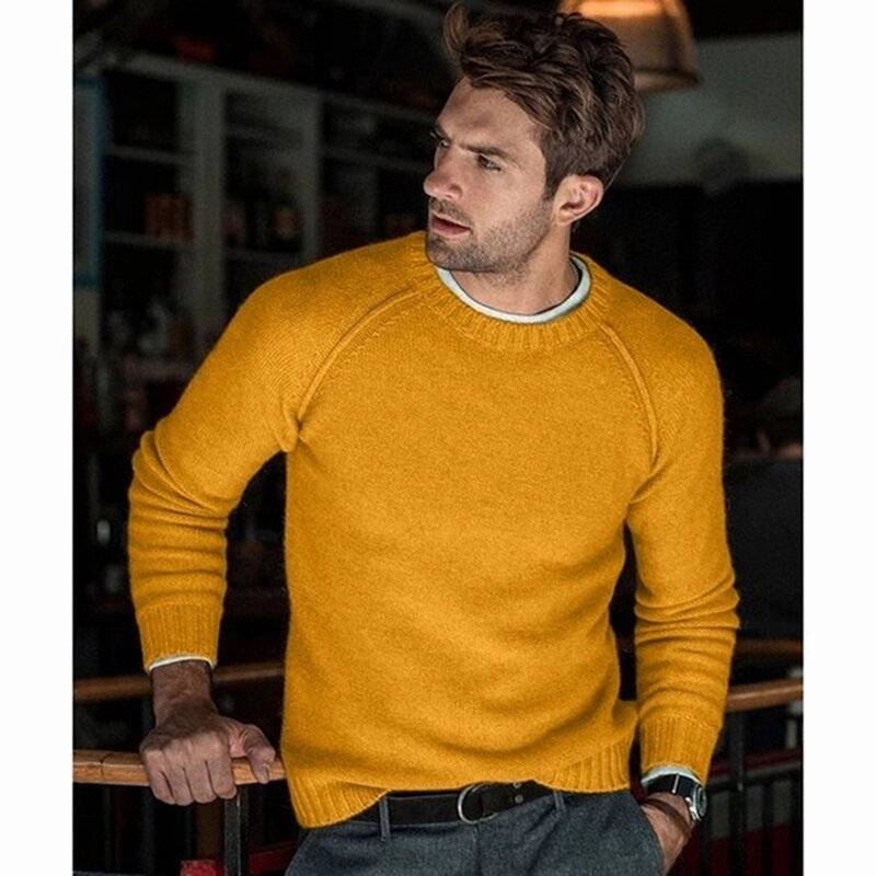 Simple Form Tubular Knit Method West Louis? Top Male Loose Sweater