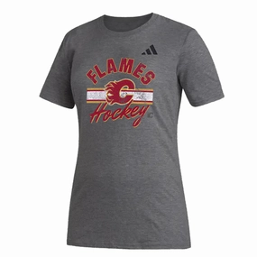 AntiStaticCoating adidas - Women's Calgary Flames Blend T-Shirt (IB5644)