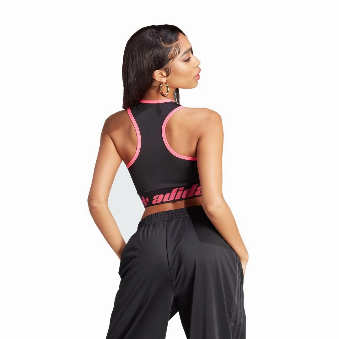 Stretchable Material High Density Weave adidas - Women's Originals Multiple Logo Bra Top (IJ7767)