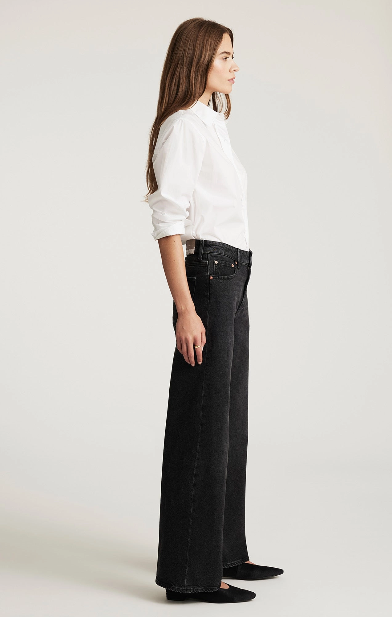 FLORIDA WIDE LEG IN DARK SMOKE CLASSIC BLUE Non Toxic Textile Certified