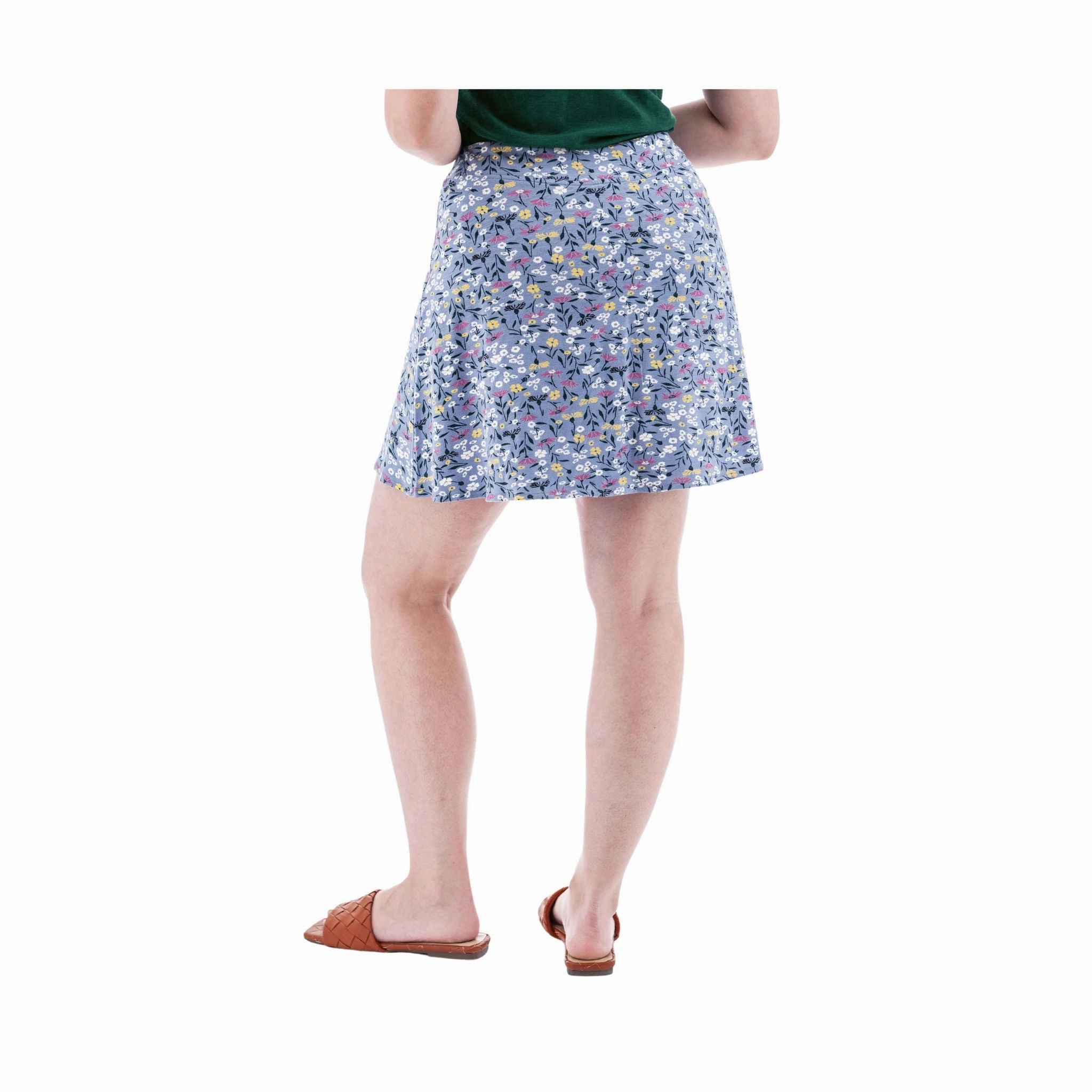 Seasonal Must Have Aventura Women's Linden Print Swing Skort - Blue Fog