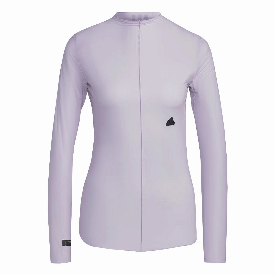 adidas - Women's Long Sleeve T-Shirt (HG4355) Oversized Silhouette Full Length Zipper