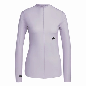 adidas - Women's Long Sleeve T-Shirt (HG4355) Oversized Silhouette Full Length Zipper