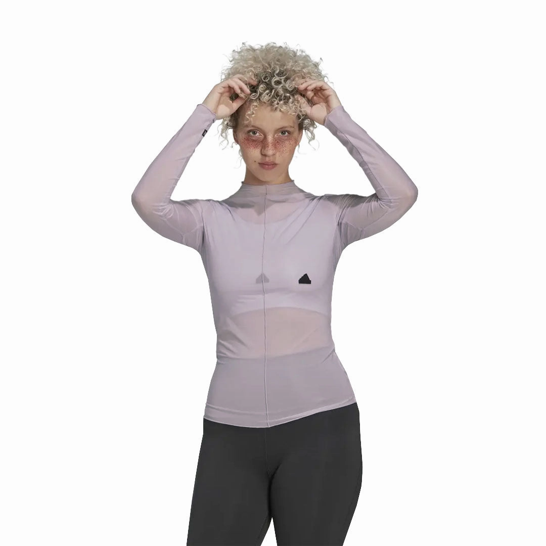 Heat Reflective Tech Tailored Cut adidas - Women's Long Sleeve T-Shirt (HG4355)