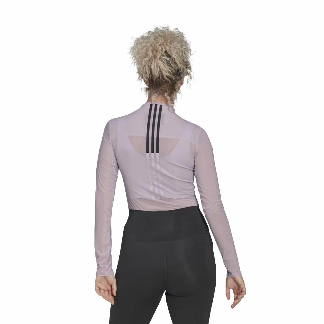 adidas - Women's Long Sleeve T-Shirt (HG4355) Recycled Textile Weatherproof Zippers