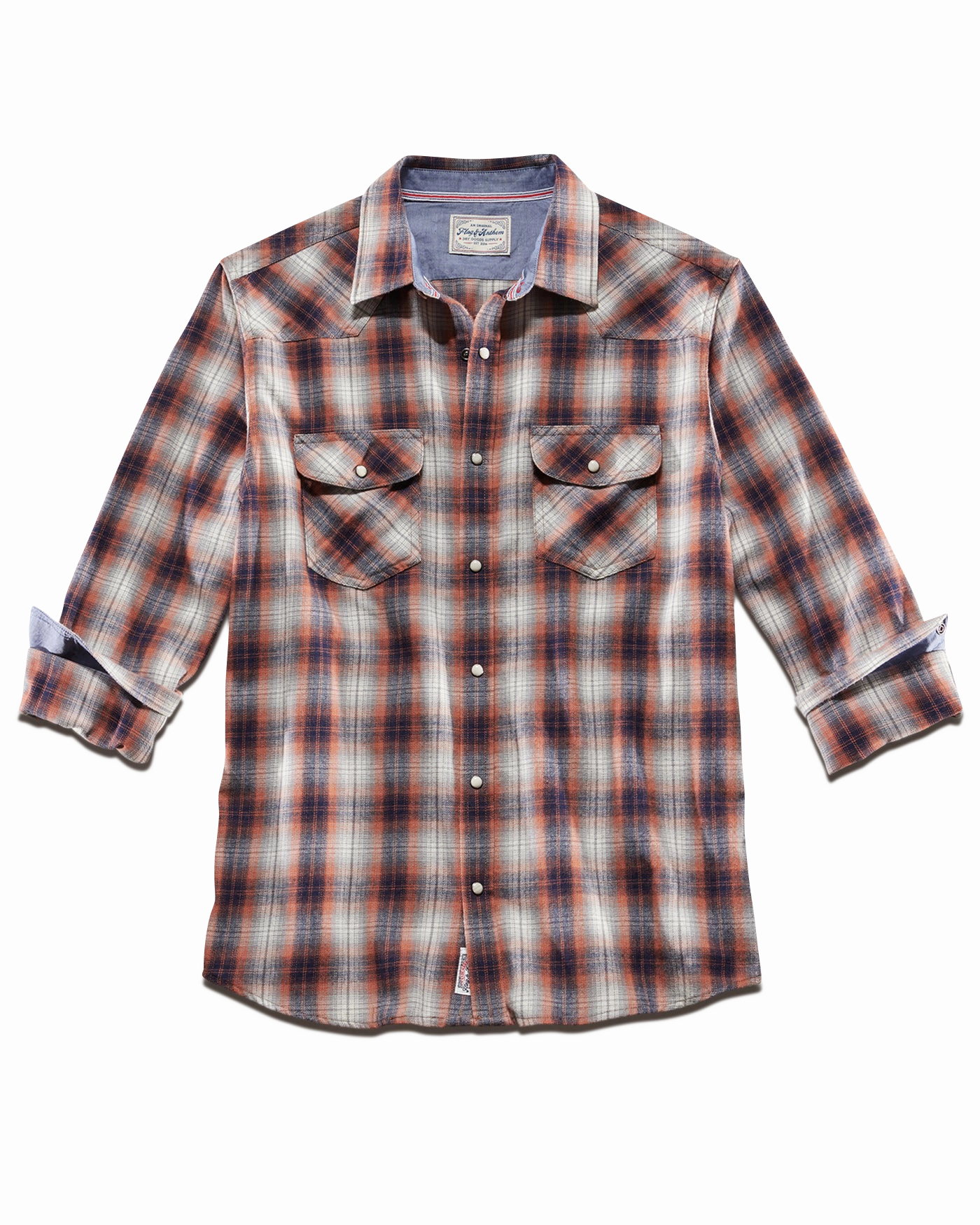 Versatile Outfit Essential Piece FRANKLIN VINTAGE WASHED WESTERN FLANNEL SHIRT