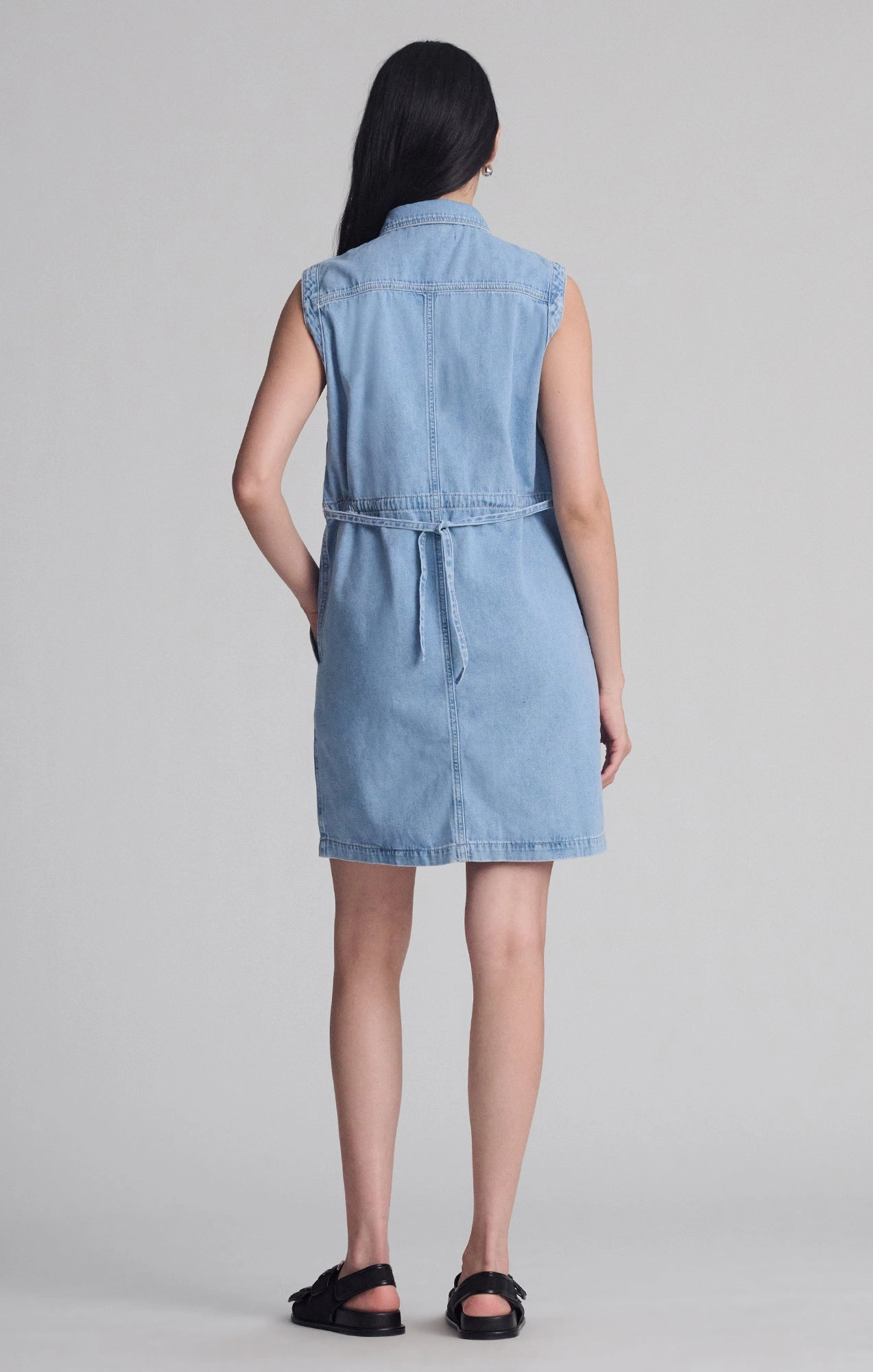 Perfect Match SIMLA POCKET DRESS IN LIGHT BLUE GOLD