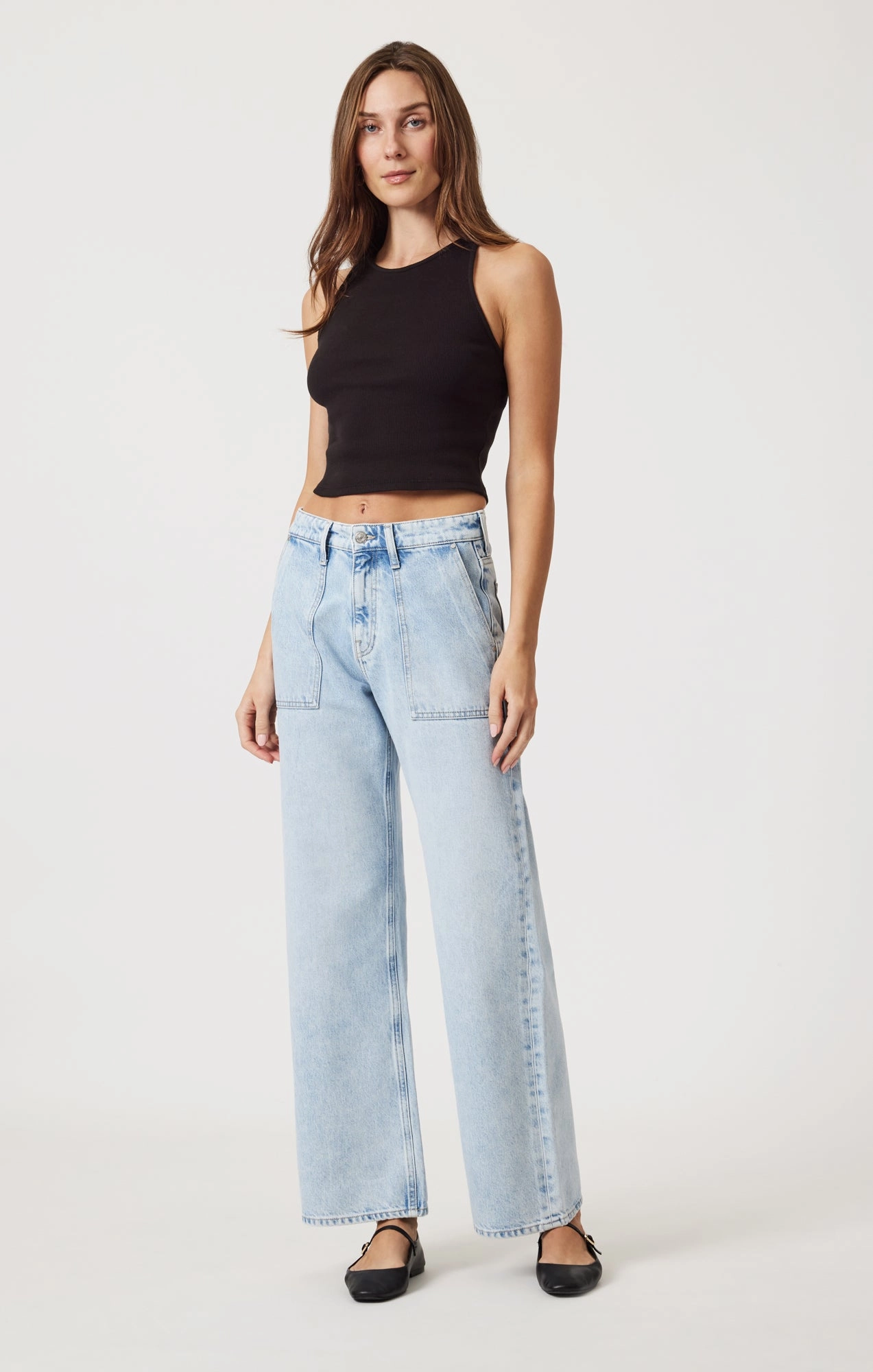 CATALINA STRAIGHT LEG UTILITY IN BLEACHED WELL BLUE Classic Gym Ready