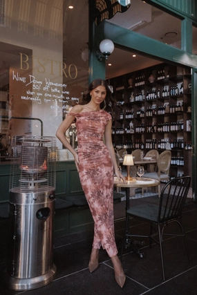 Water Repellent Bloise Maxi Skirt - Blurred Botanics