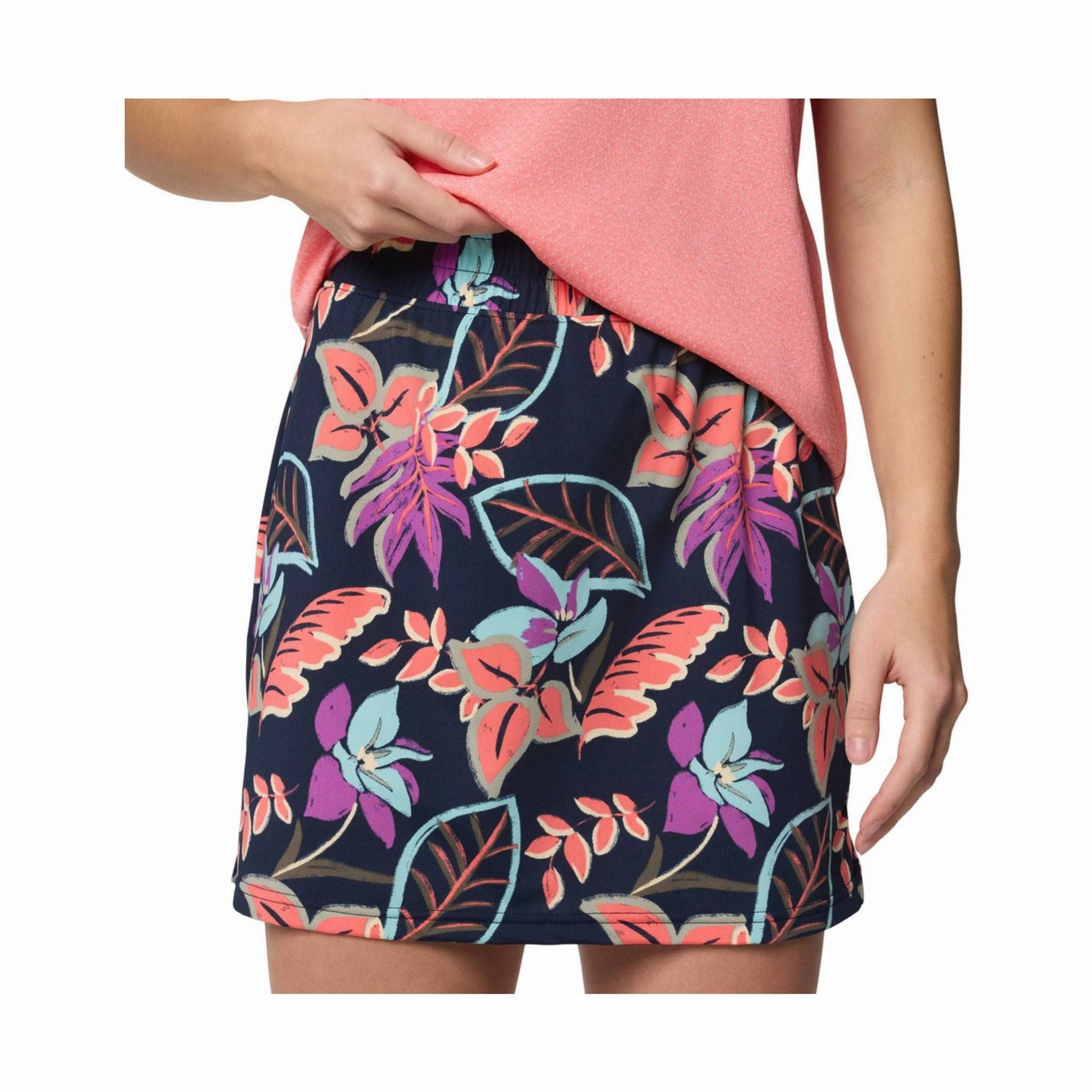 Luxury Trim Columbia Women's Chill River Printed Skort - Hot Coral