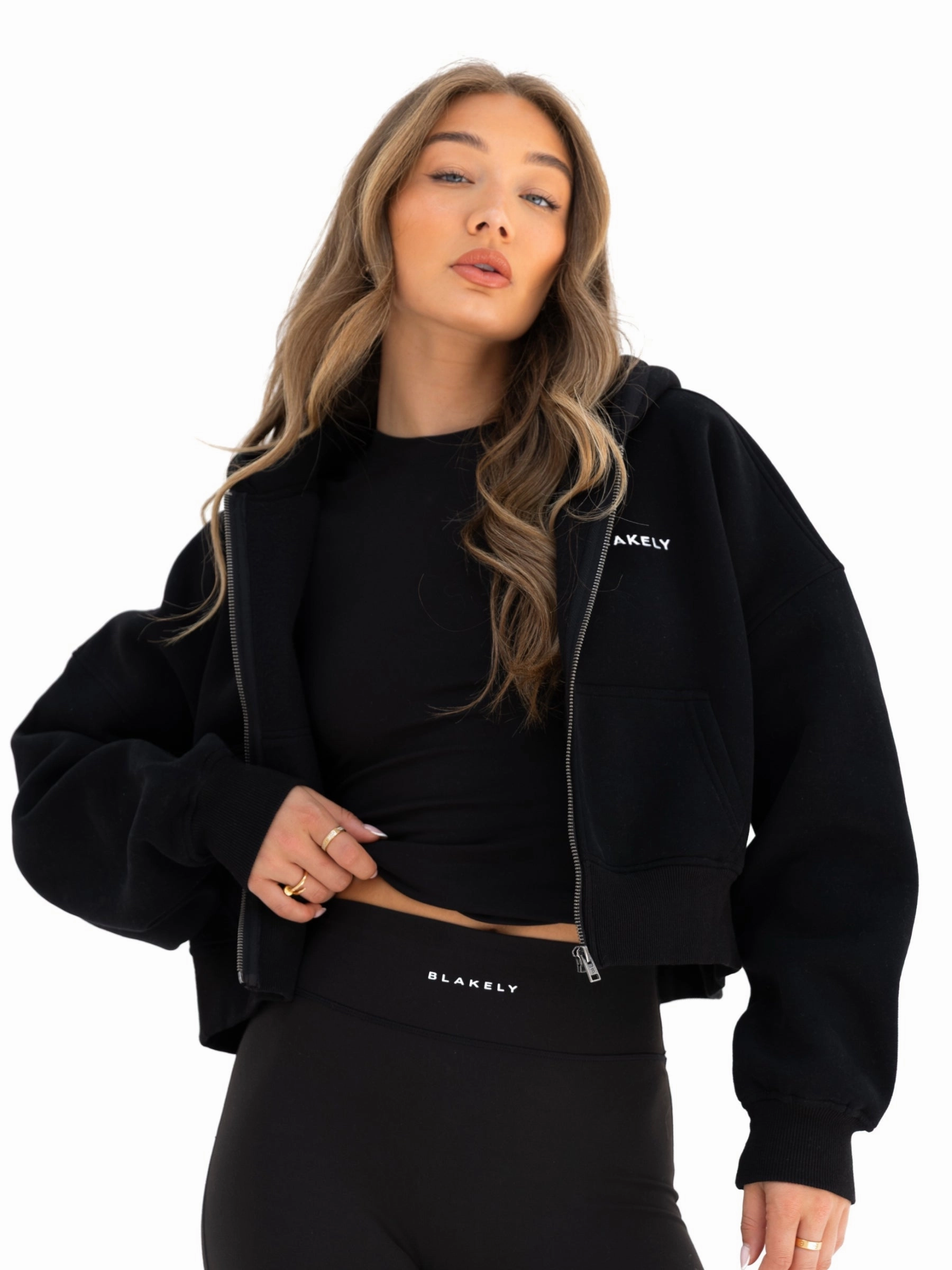 Blakely Full Zip Hoodie - Black City Scene