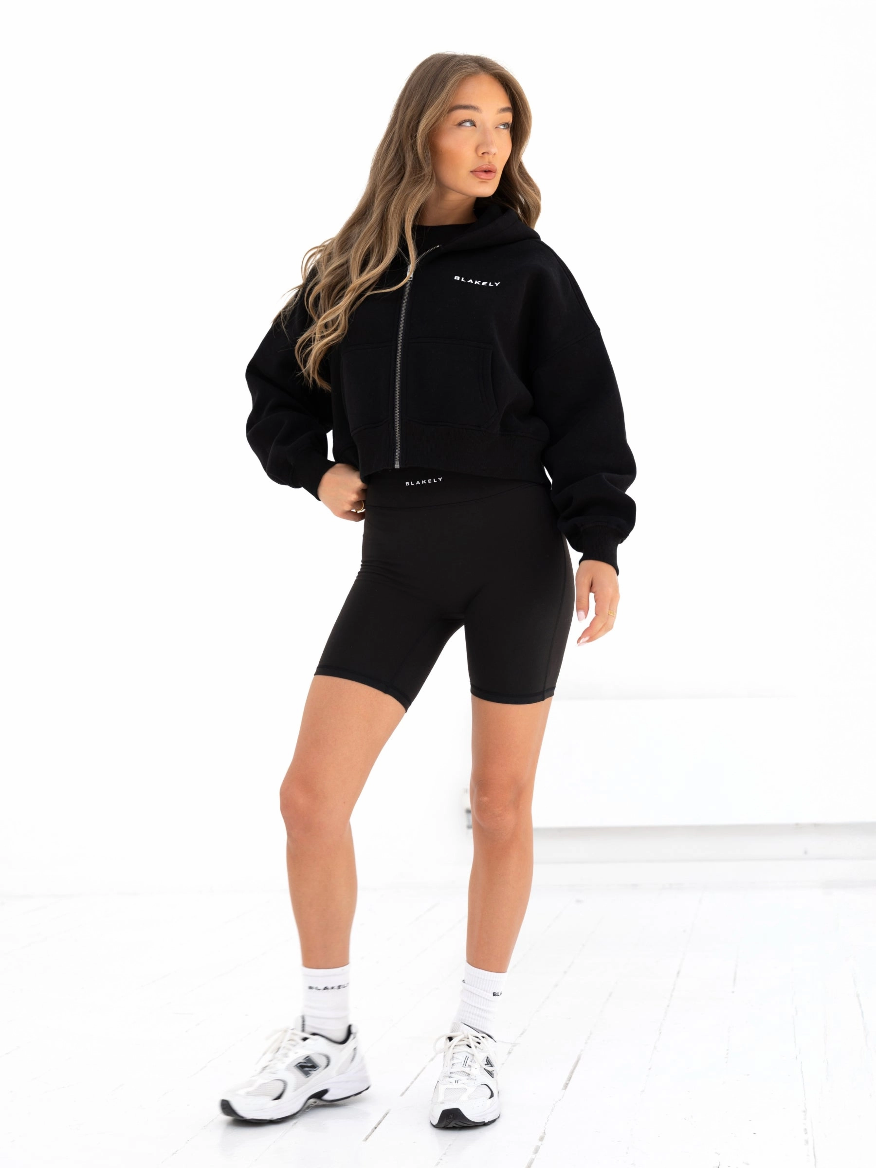 Blakely Full Zip Hoodie - Black Sleek Waistband youth choice