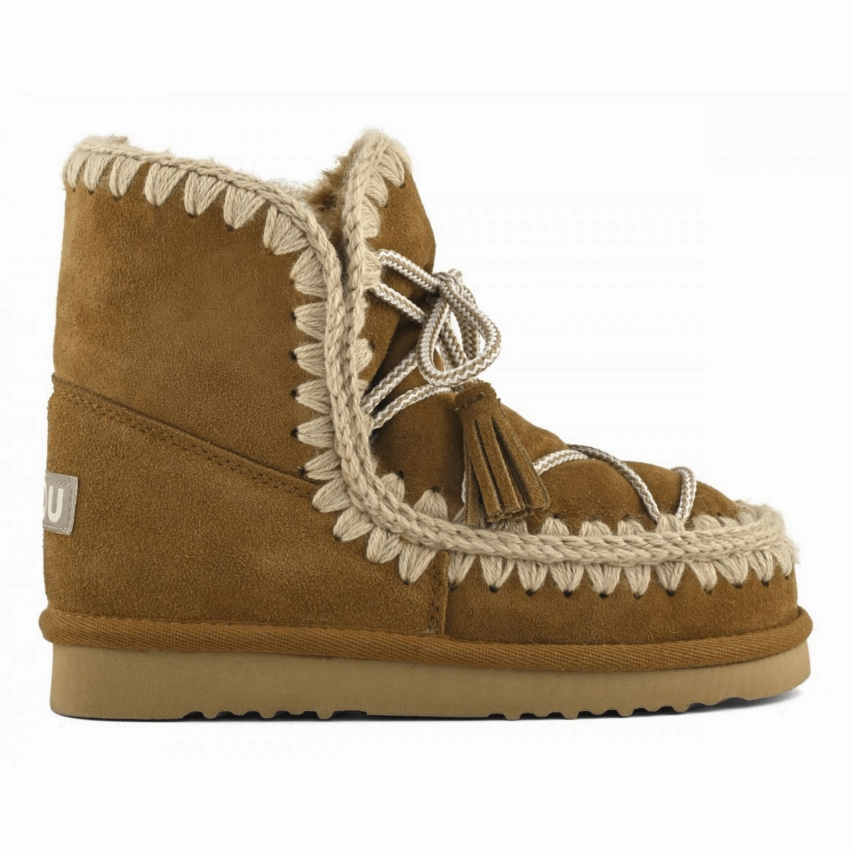 Mid Cut Dance Floor MOU Women's Eskimo 18 Scoubidou Lace Cognac Suede