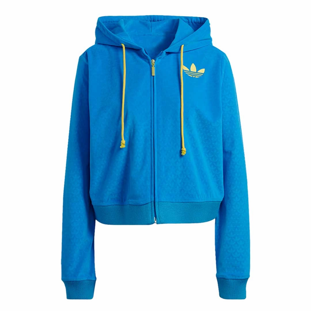 adidas - Women's Adicolor Velour Zip Hoodie (IB2046) Noise Reduction Design
