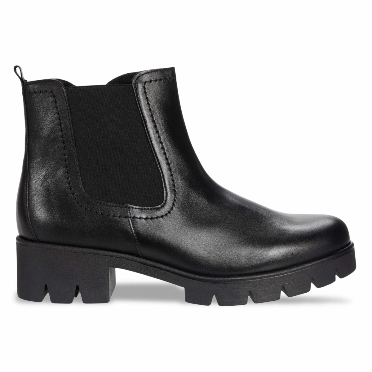 Gabor Women's 31.710.27 Chelsea Black Leather Flat Sole