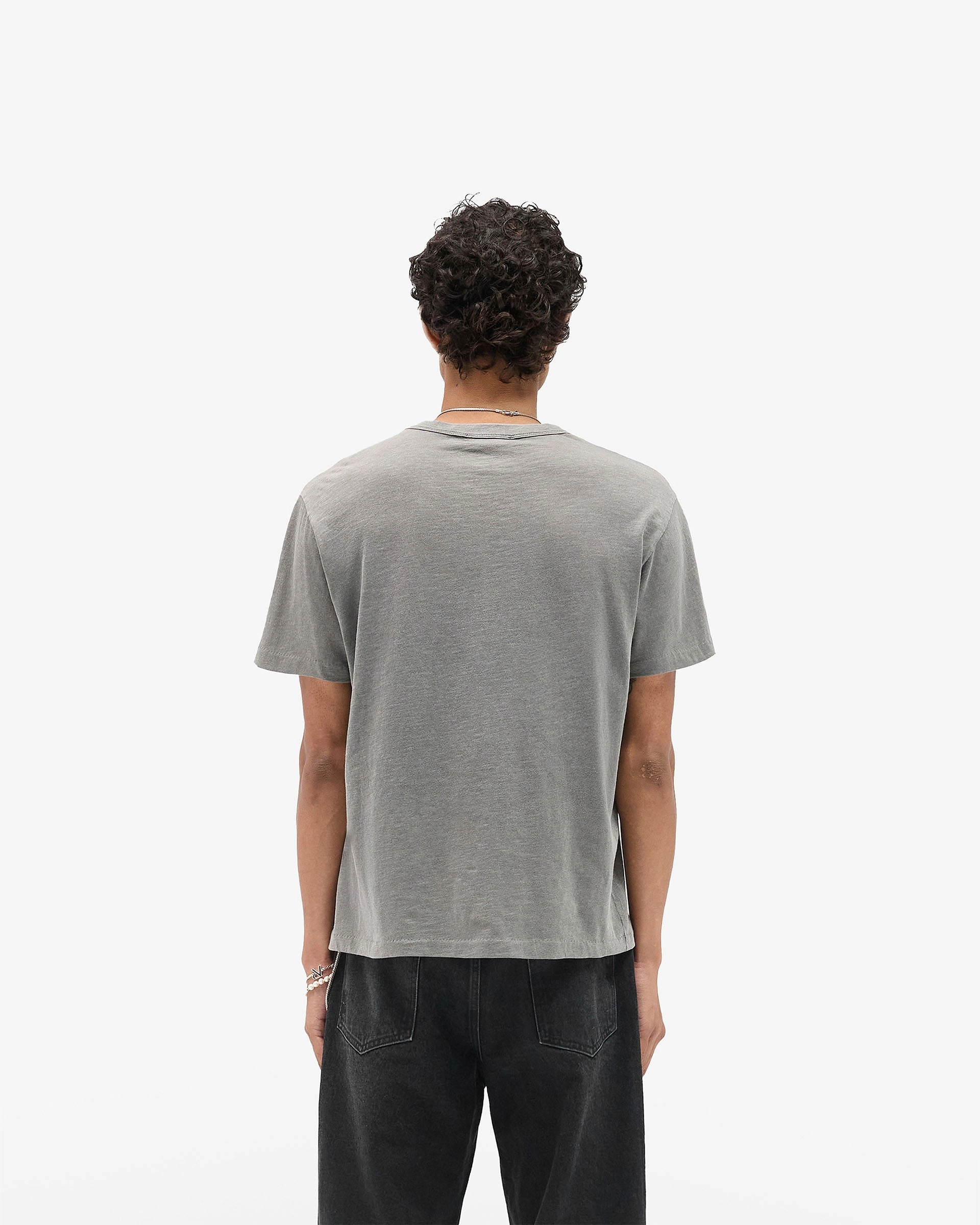 Outdoor Style Trend Textured Surface GH T-Shirt - Vintage Grey