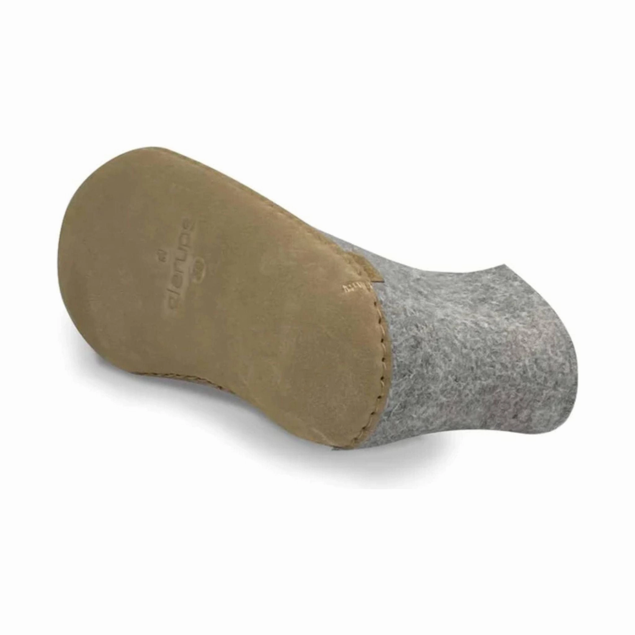 Grippy Outsole Functional Minimalist Glerups Boot With Leather Sole Slipper - Grey Suede