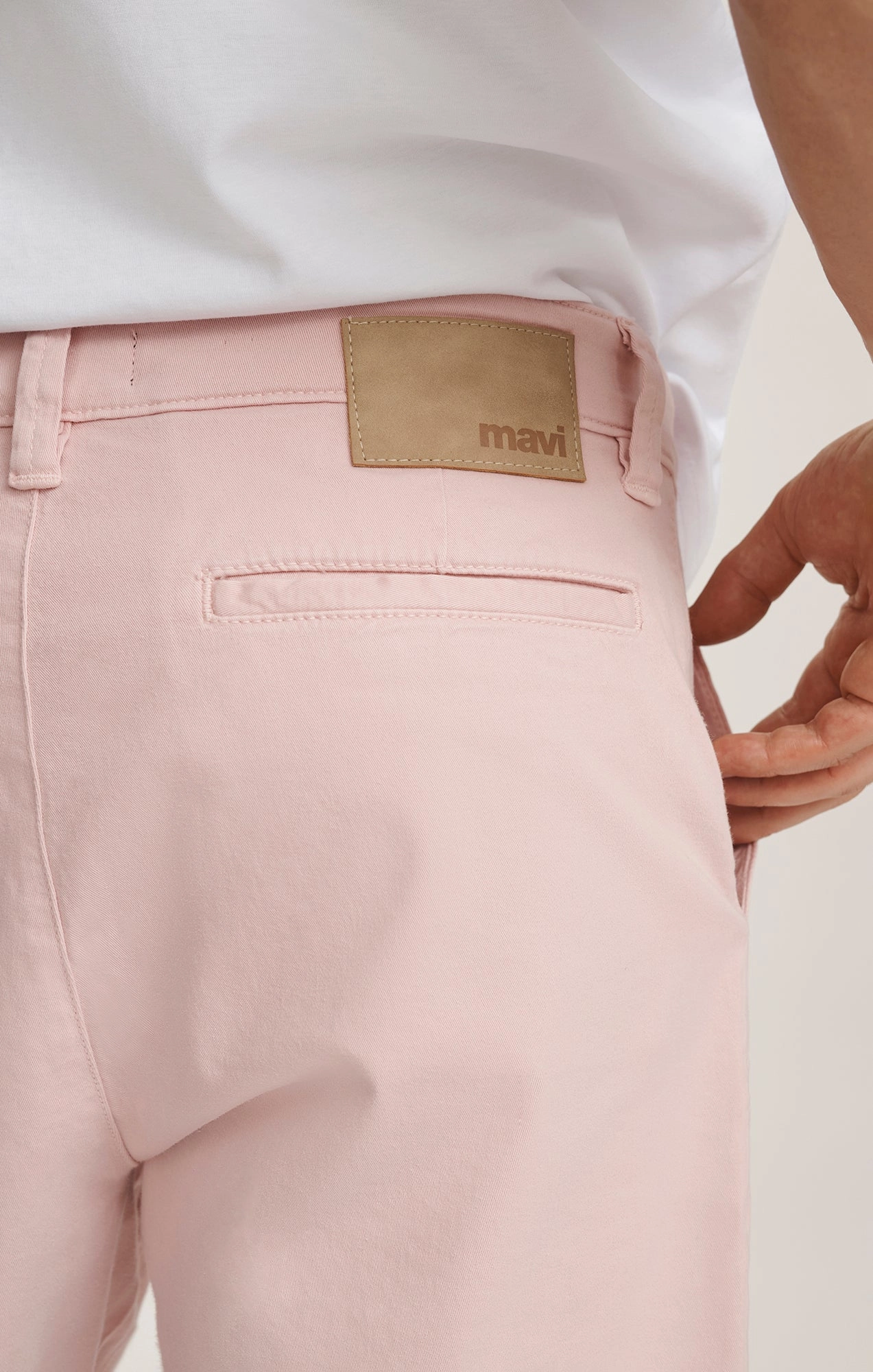 NOAH SHORTS IN FLAMINGO CASUAL TWILL Glide On Waist System High Rise Waist