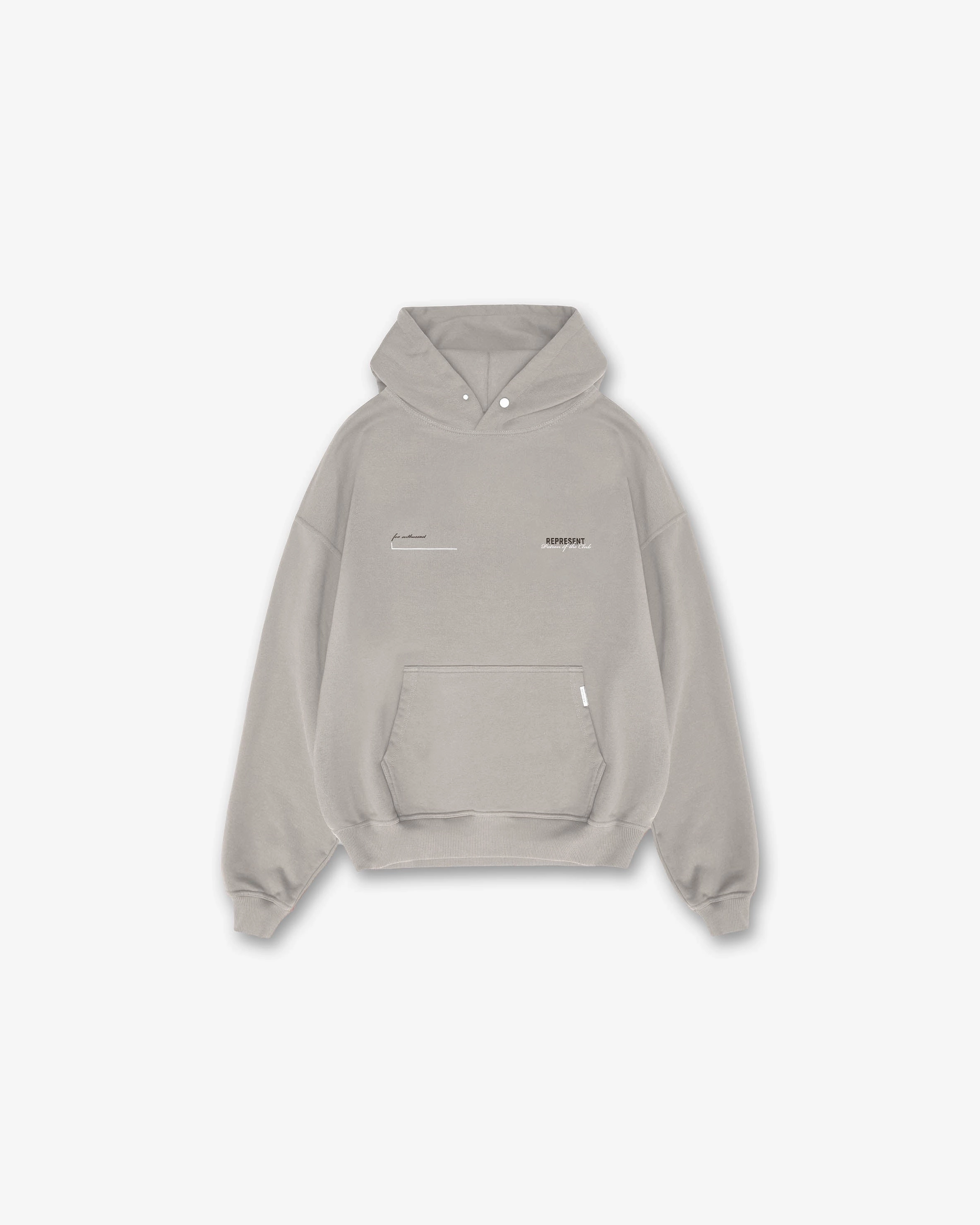 Patron Of The Club Hoodie - Mudstone Reflective accents