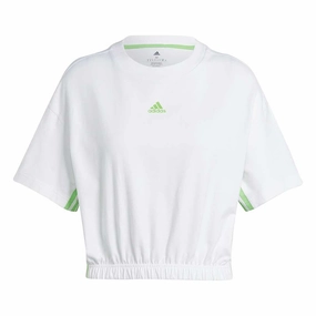 adidas - Women's Dance 3-Stripes Crop T-Shirt (IM4977) Compact Design