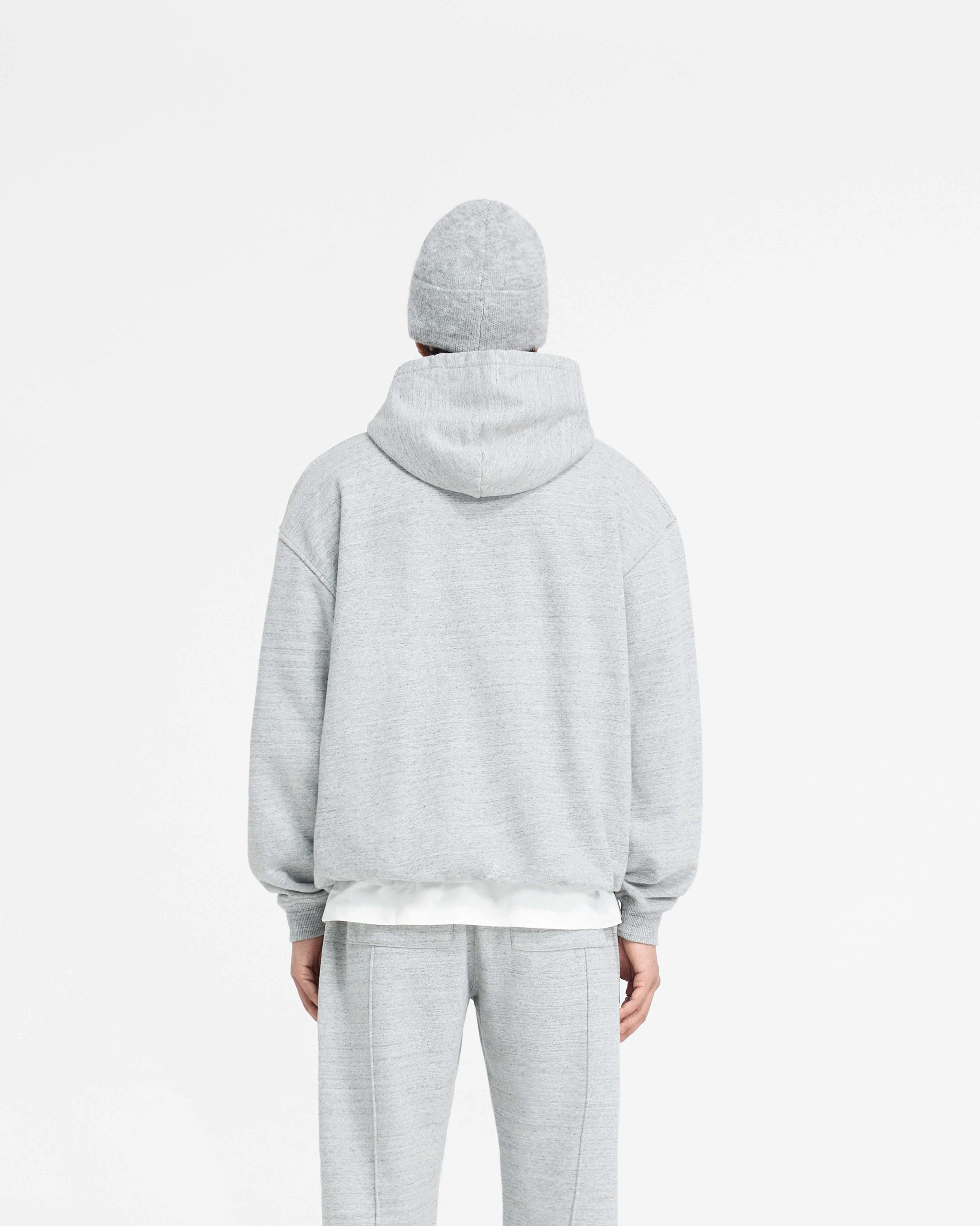 England Applique Hoodie - Grey Marl Casual Fit