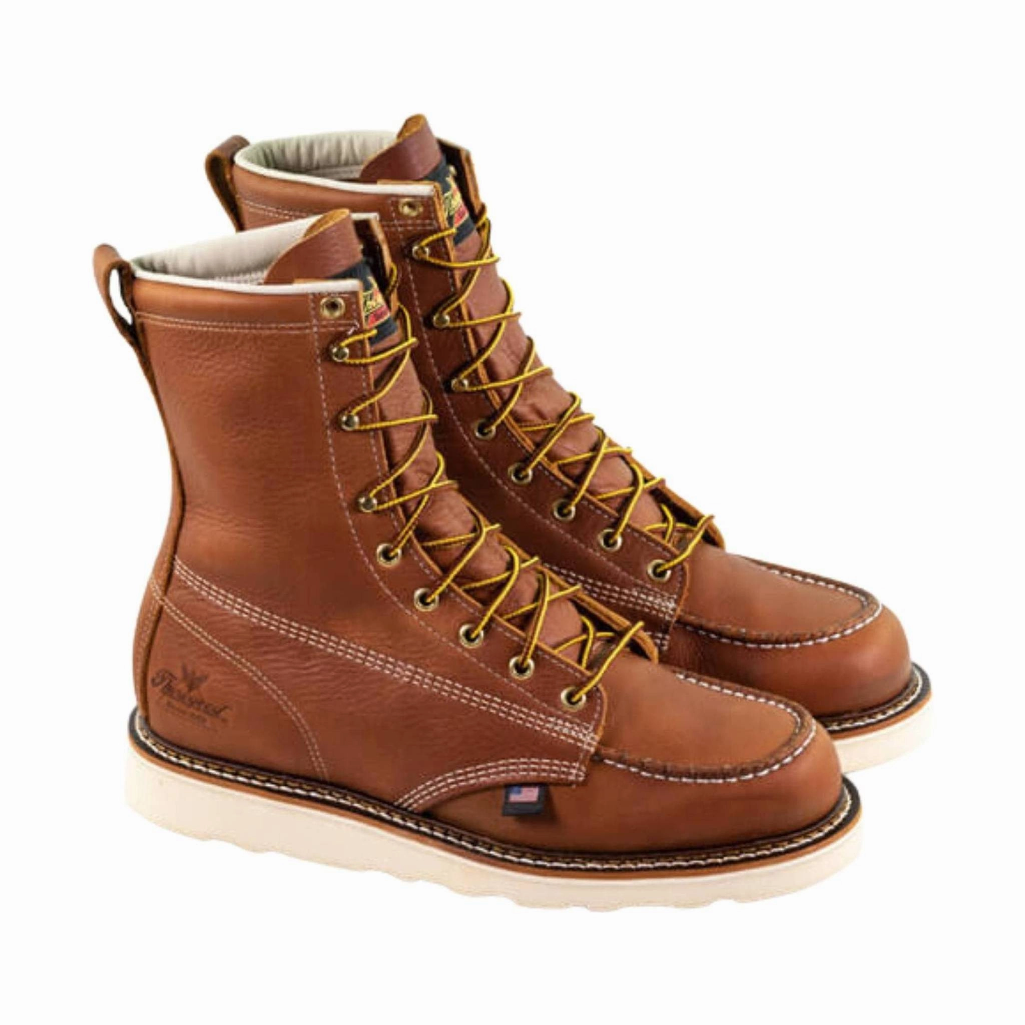 Thorogood Men's American Heritage 8 Inch Moc Soft Toe Work Boot - Tobacco Winter Trek