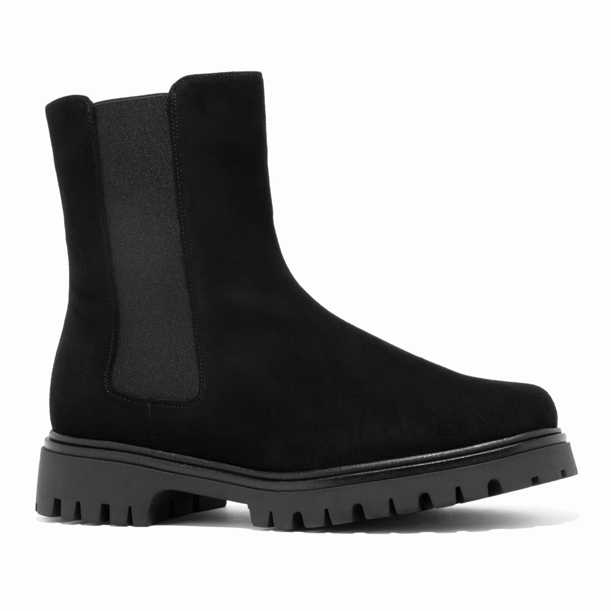 PieSanto Women's 245646 Chelsea Black Suede Mid Length Storm Wear