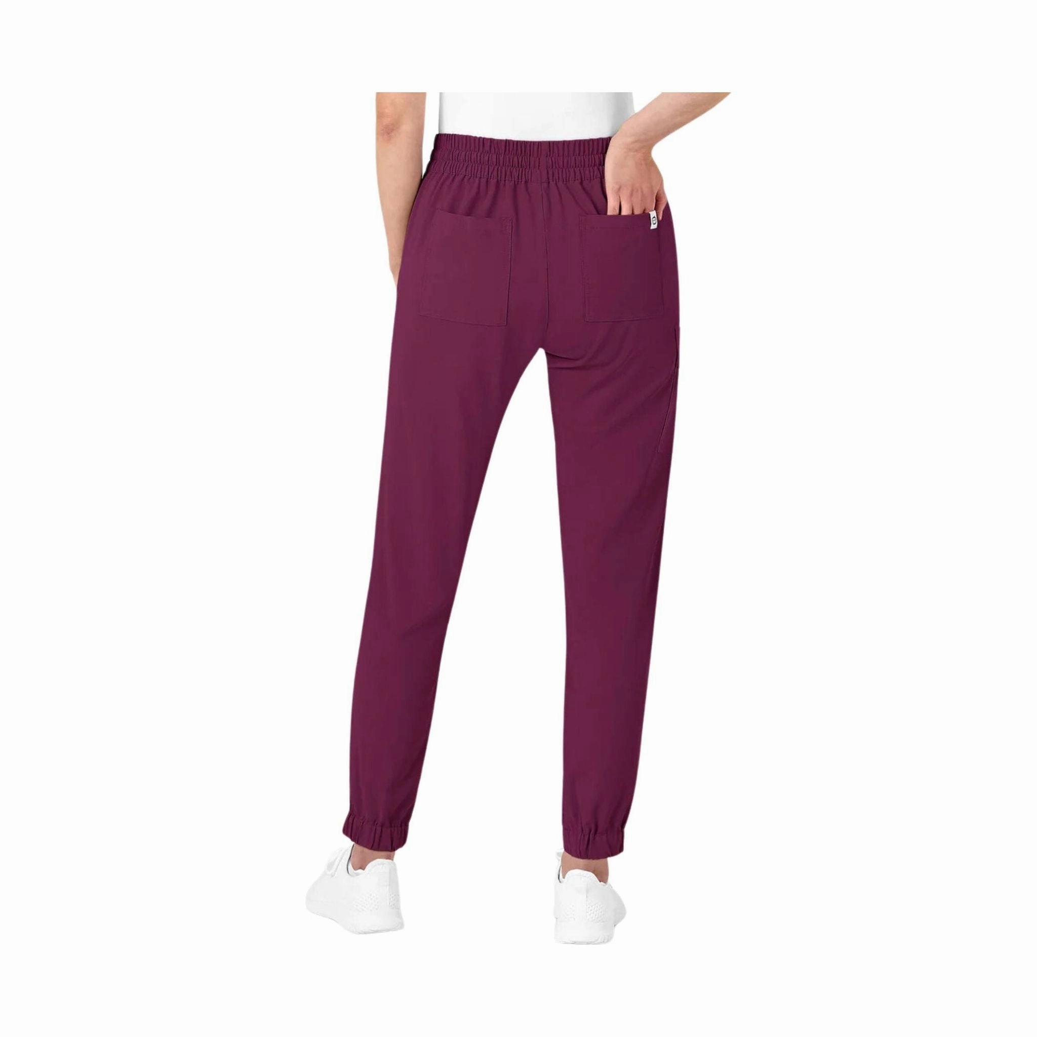 ThermalInsulation High Rise Wink Women's Jogger Scrub Pant - Wine