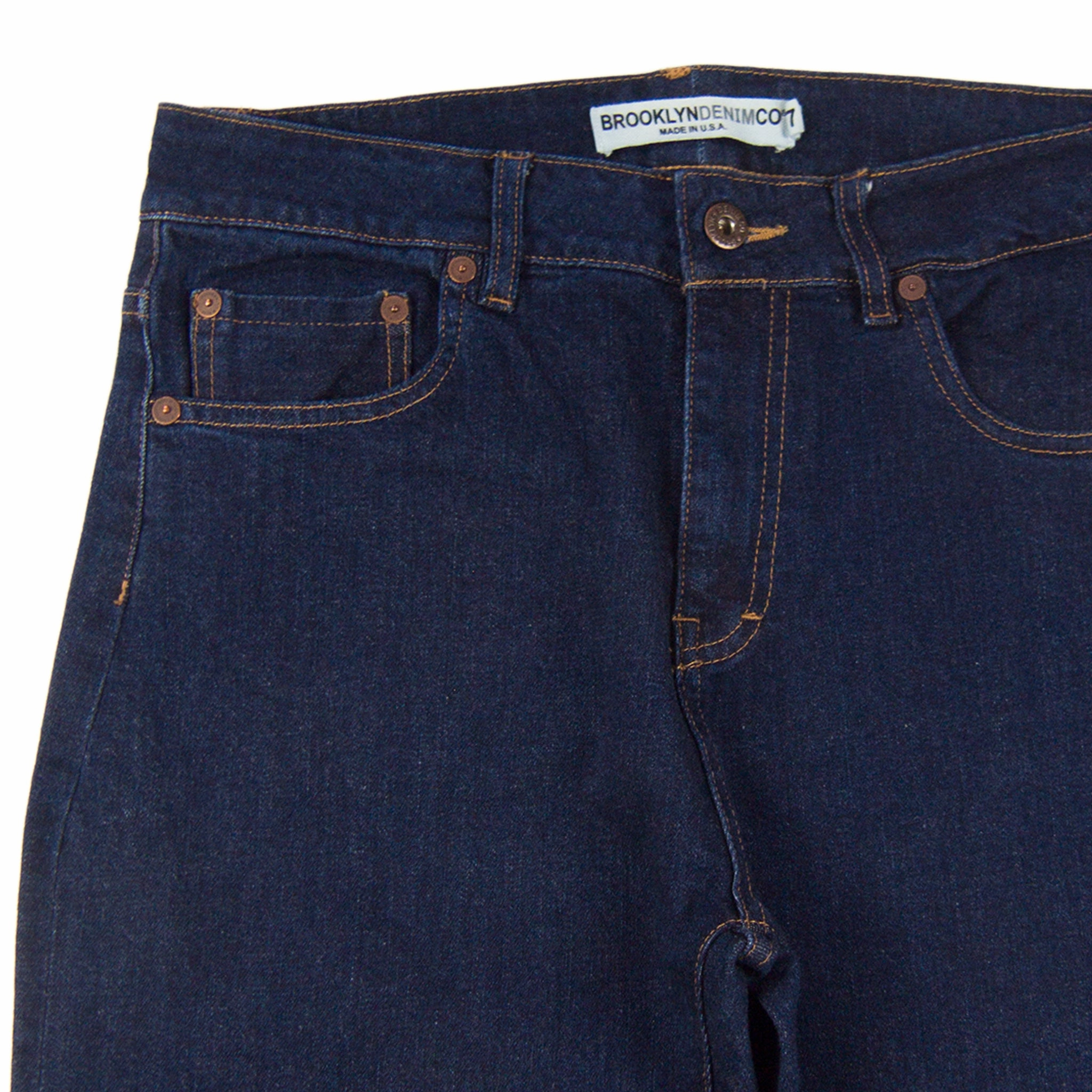 Versatile Design No Fuss Brooklyn Denim Co. Women??s Cropped Selvedge Boyfriend Jean Indigo Rinsed